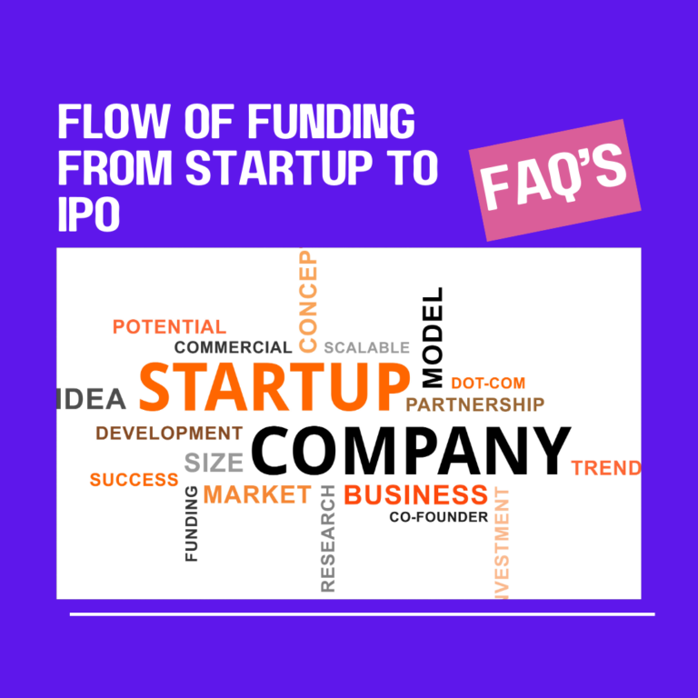Flow of funding from startup to IPO